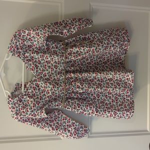 Carter's white dress with little red flowers